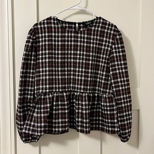 Long Sleeve Babydoll Blouse